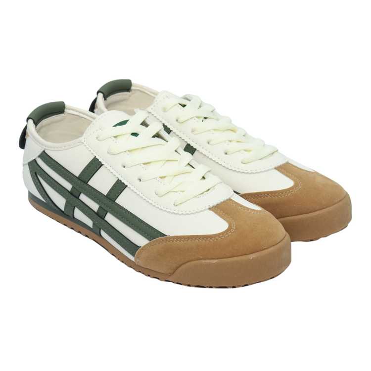 Men Designer Tiger White/Brown Synthetic Round Toe Lace-Up Closure Medium Width Casual/Sport
